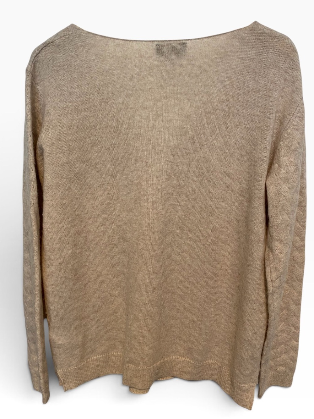 CAROLL CREAM 100% CASHMERE V NECK SWEATER - Picture 4 of 5